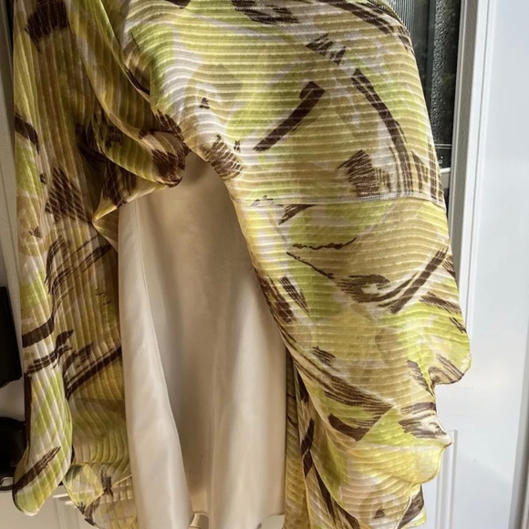 BCBG Maxazria NWT Metallic Silk Mini Dress Size 8 - Picture 9 of 14